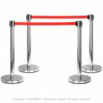 InoBarrier Şerit Bariyer Krom 4'lü QBBCX4 - Görsel 4