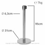 InoBarrier Şerit Bariyer Krom QBBCX1 - Görsel 10