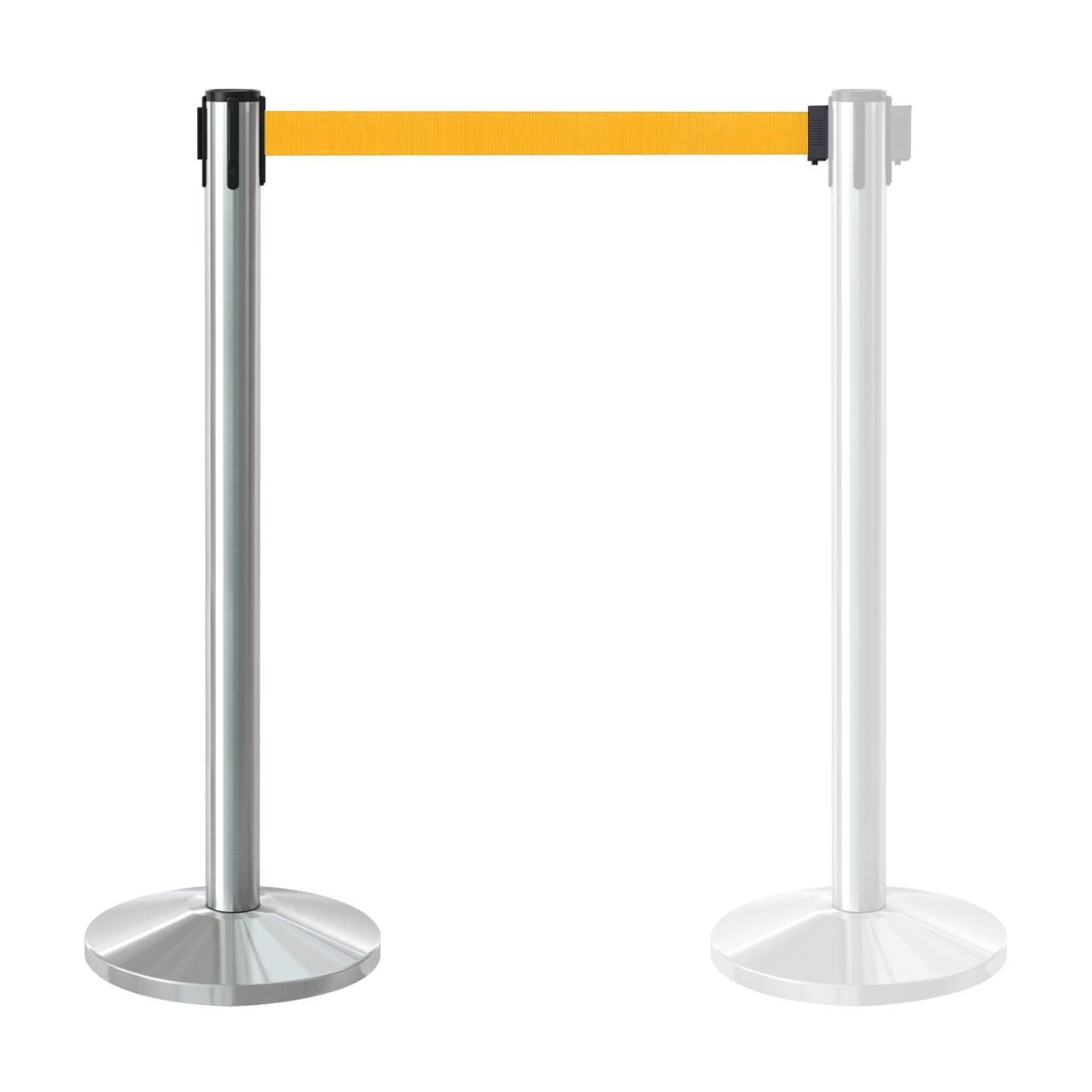Inobarrier Krom Şerit Bariyer - Tekli SE24INBB01CO Turuncu Şerit - Retractable Belt Barrier - Orange Belt @KIRCACO