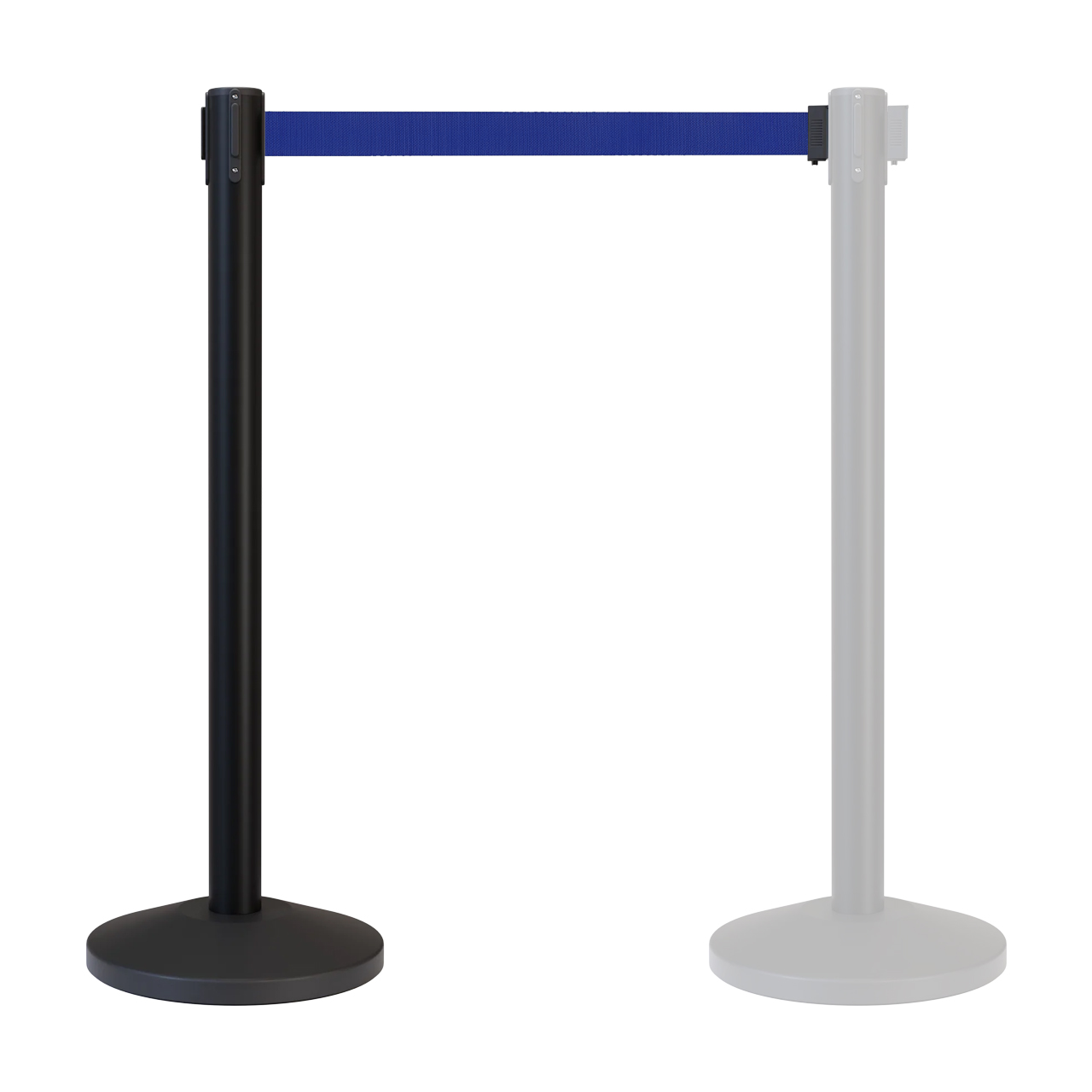 Inobarrier Siyah Şerit Bariyer - Tekli SE24INBB01BN Lacivert Şerit - Retractable Belt Barrier - Navy Blue Belt @KIRCACO