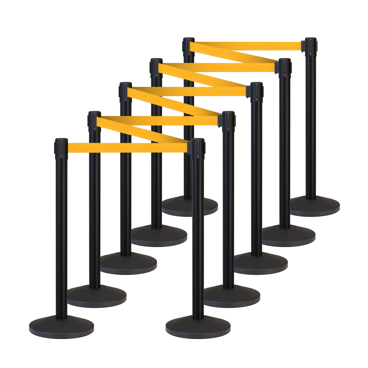 Inobarrier Siyah Şerit Bariyer - 10'lu Set SE24INBB10BO Turuncu Şerit - Retractable Belt Barrier - Orange Belt @KIRCACO
