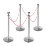 InoBarrier Krom Protokol Bariyeri - 4'lü Direk Set - Görsel 2