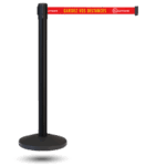 InoBarrier Siyah Şerit Bariyer - Özelleştirilebilir SE25INBBBC01 - Retractable Belt Barrier Customizable @kircaco