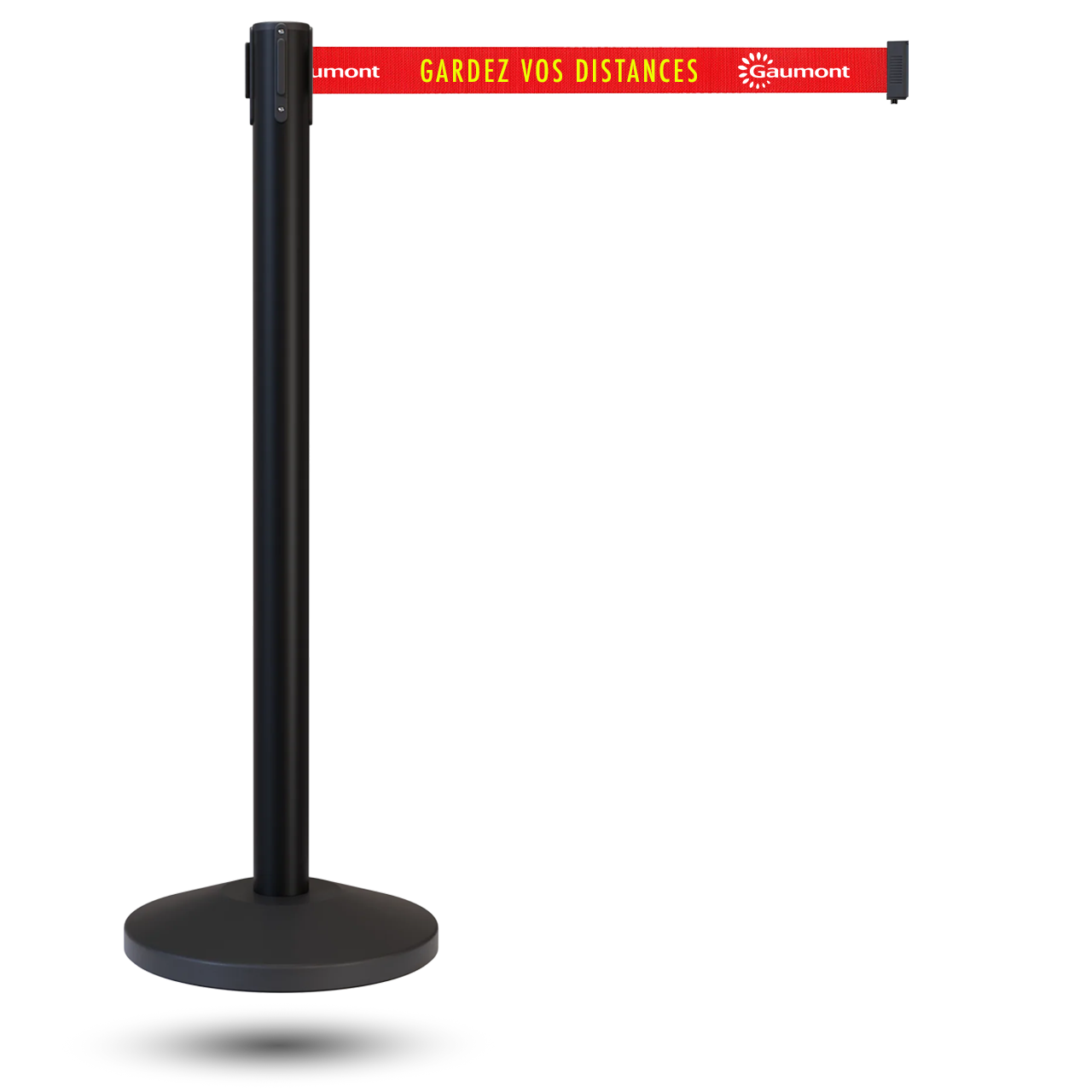 InoBarrier Siyah Şerit Bariyer - Özelleştirilebilir SE25INBBBC01 - Retractable Belt Barrier Customizable @kircaco