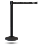 InoBarrier Siyah Şerit Bariyer - Özelleştirilebilir SE25INBBBC01 - Retractable Belt Barrier Customizable @kircaco