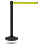 InoBarrier Siyah Şerit Bariyer - Özelleştirilebilir SE25INBBBC01 - Retractable Belt Barrier Customizable @kircaco